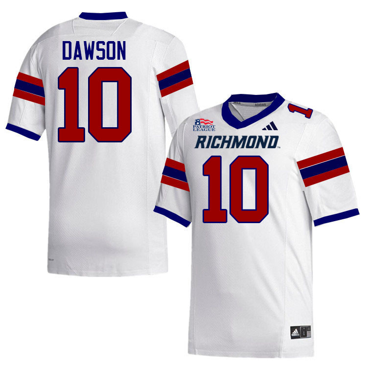 Richmond Spiders #10 Isaiah Dawson College Football Jerseys,Uniforms-White